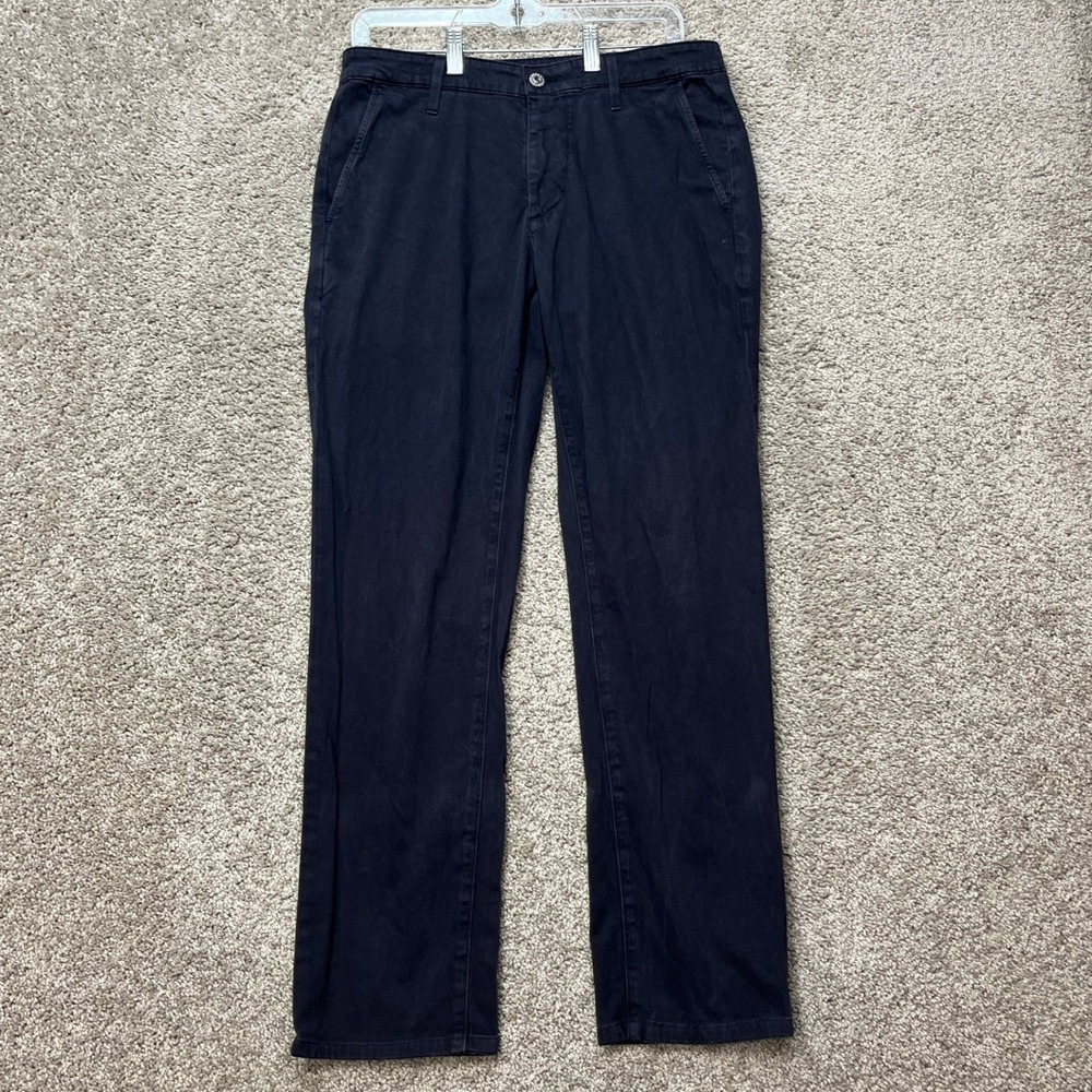 AG Adriano Goldschmied The Lux Khaki Pants Mens 30R Navy Blue Tailored Trousers
